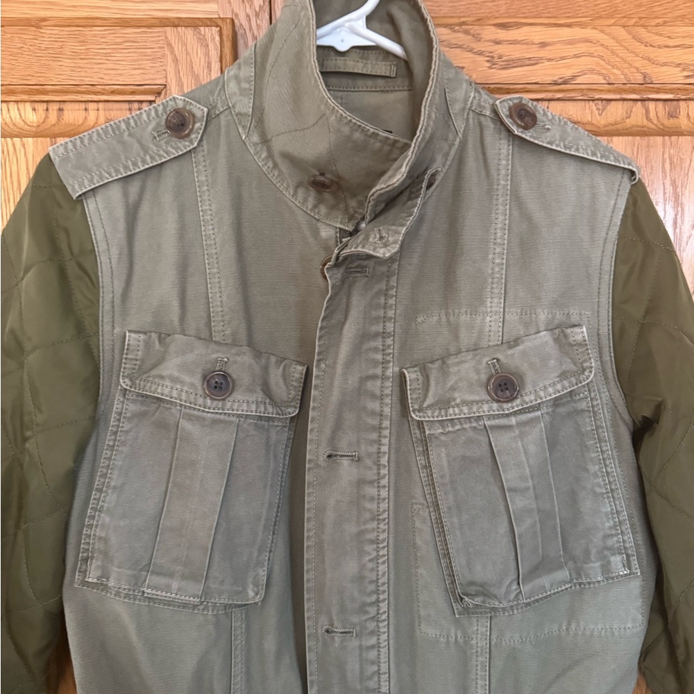 Women’s J. Crew Quilted Olive Green Fatigue Jacket! NWOT - Picture 8 of 8